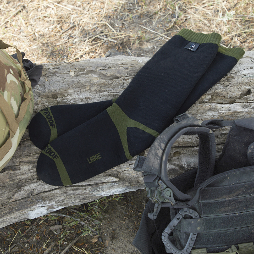 Шкарпетки водонепроникні Dexshell Trekking, р-р S, з зеленою смужкою Київ - фото 7