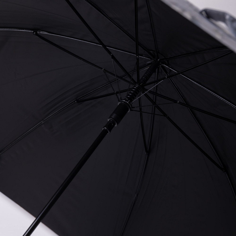 Класична парасолька-тростина напівавтомат з поліестеру 7 спиць діаметр 99 см Блакитна HP-23-7BL Київ - фото 6