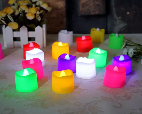 Набор цветных мерцающих LED-свечей, 24 шт. Киев - изображение 7