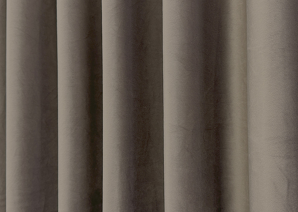 Комплект готовых штор VR-Textil Бархат № 1655ш Какао 150х270 см 2 шт (33-0492) Киев - изображение 7