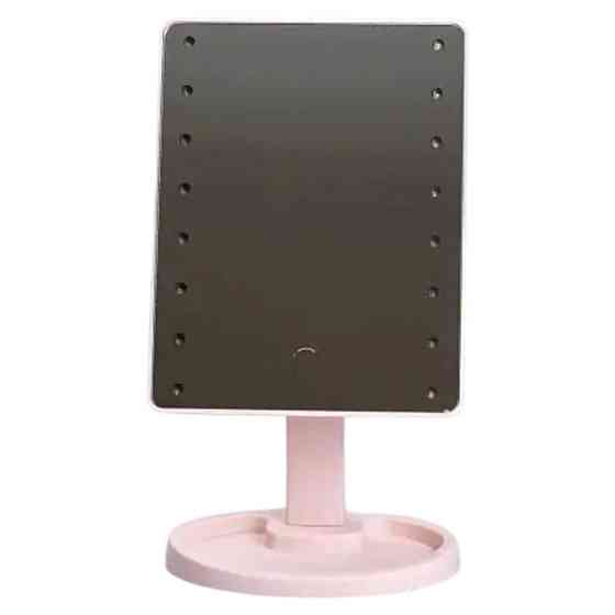 Косметическое зеркало с подсветкой черное 21х16 см Киев