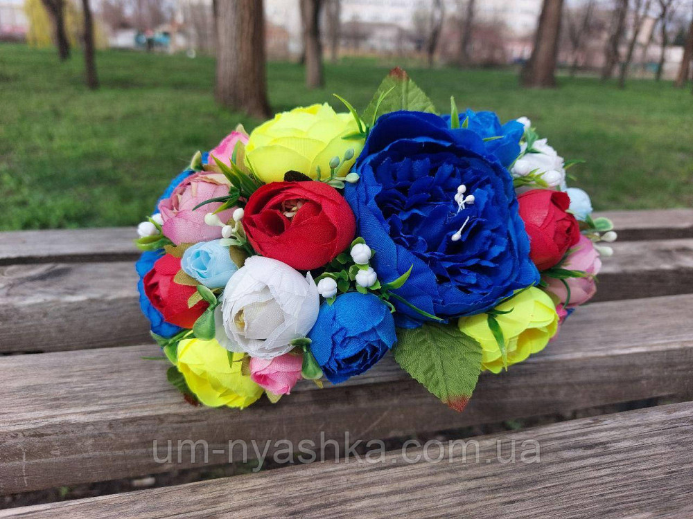 Ободок обруч з квітами "Піони великий україночка" Кривий Ріг - фото 10