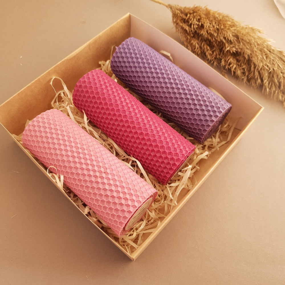 Свічки з вощини ручної роботи для декору у подарунковому наборі. Натуральний віск Одеса - фото 1