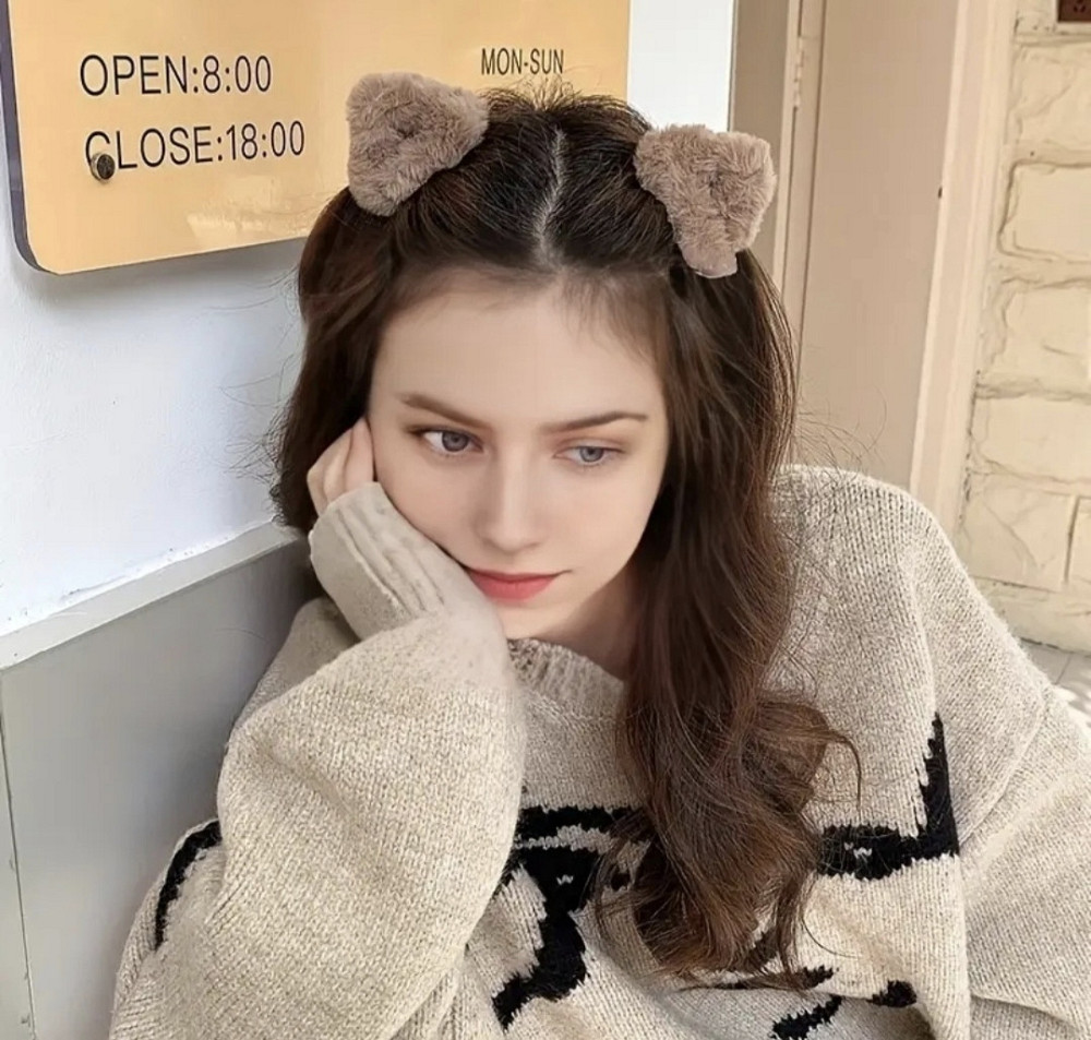 Шпилька крабік із хутра 