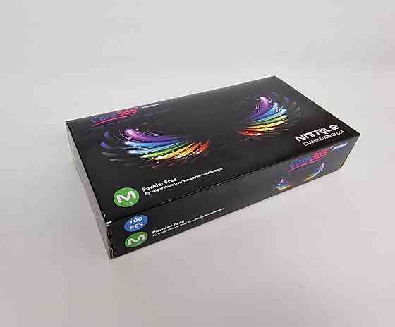 Рукавиці Нітрил Чорні (100 шт.) розмір М "CARE 365" (1 пачка) Харків