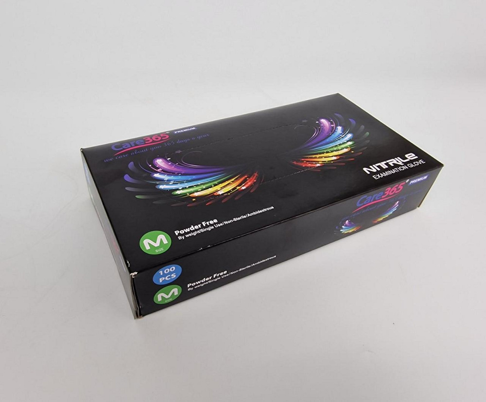 Рукавиці Нітрил Чорні (100 шт.) розмір М "CARE 365" (1 пачка) Харків - фото 2