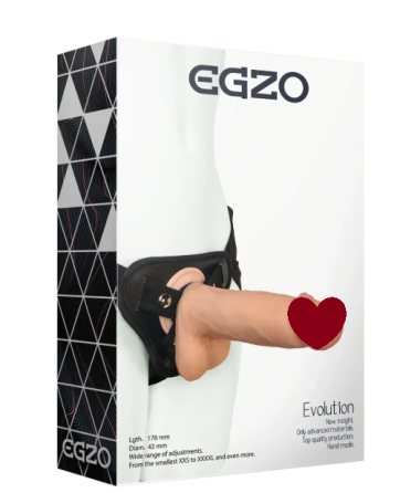 Страпон жіночий EGZO Evolution STR004 (19 см х 4,5 см) Sex Aura Київ