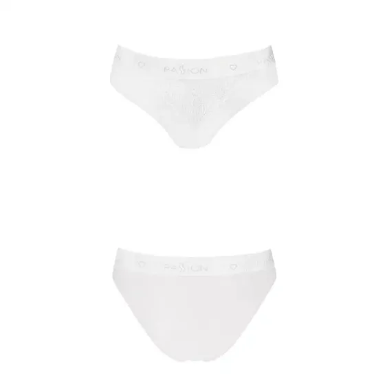 Трусики з широкою гумкою і мереживом Passion PS001 PANTIES M, white Львів