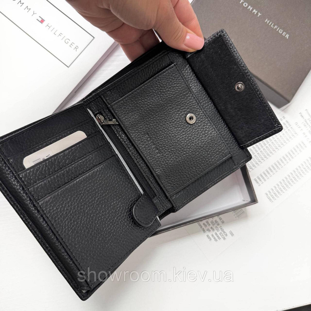 Чоловіче вертикальне брендове портмоне на кнопці TH (6602) Київ - фото 7
