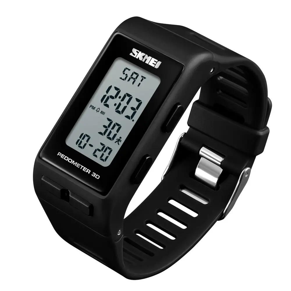 Часы наручные спортивные Skmei 1363 3D Pedometer Черный Киев - изображение 1