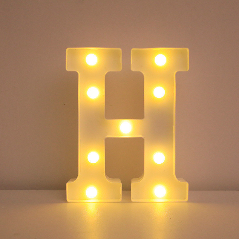 Буква с подсветкой H объемная маленькая 21 на 19 см белый Киев - изображение 1