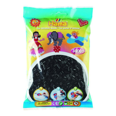Набор для творчества Hama БИО черные бусины, 3000 шт термомозаика (HM-201-18) Винница - изображение 1