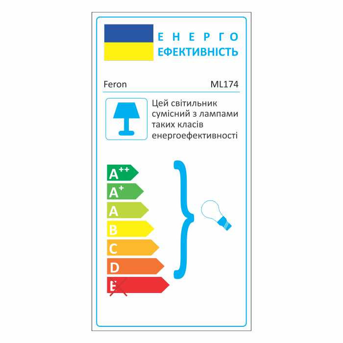 Накладний світильник Feron ML174 під лампу чорний Харків - фото 2
