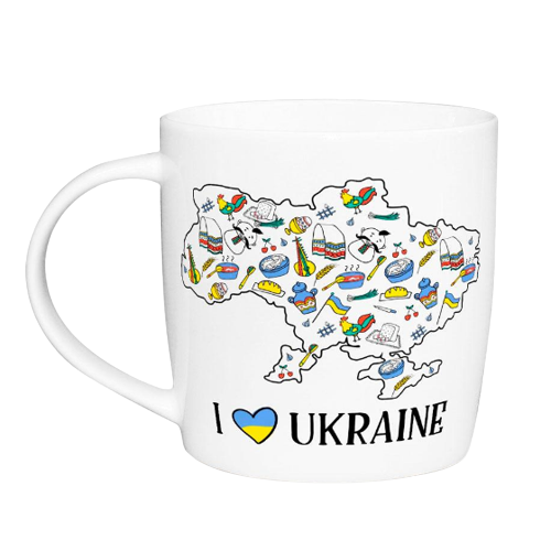 Чашка I love Ukraine 360 мл бочка (подарункова уп) 1943 Кварта Житомир