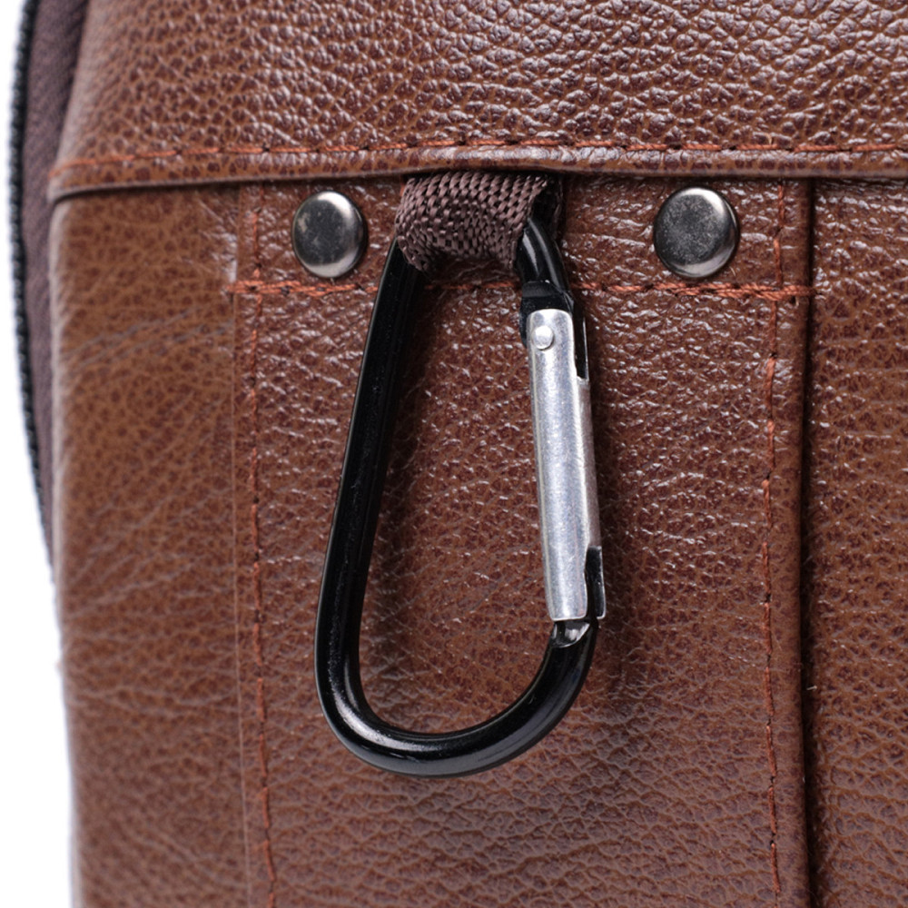 Сумка для чоловіків на два відділення з натуральної шкіри Vintage 22738 Коричневий Київ - фото 8