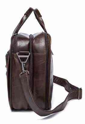 Сумка для ноутбуку з натуральної шкіри Vintage 14870 Коричнева Київ
