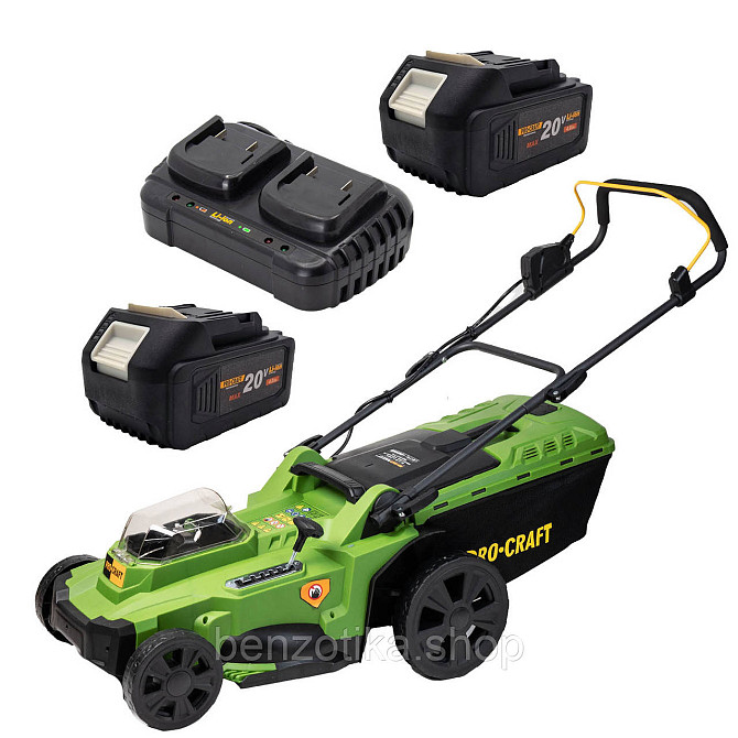 Акумуляторна газонокосарка Procraft PLM22 + 2 акб 4Аг + ЗП charger20/2 Київ - фото 1