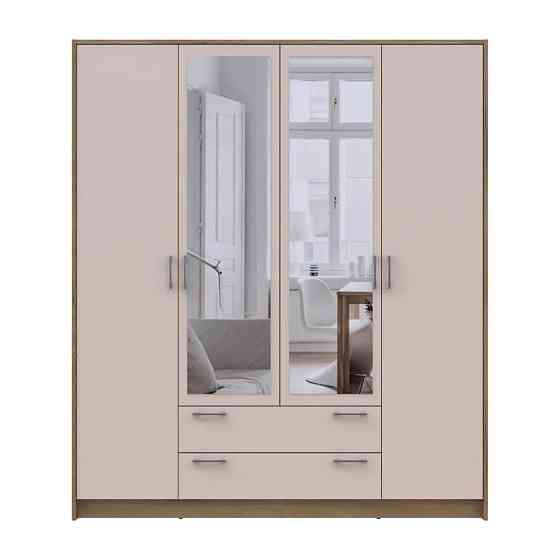 Шкаф для одежды Doros Ронди с зеркалом Дуб Артизан/Кашемир 4ДСП 160х52х195 DRS-011674 (80737827) Львов