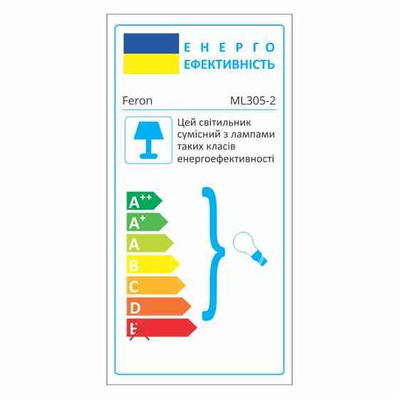 Накладний світильник Feron ML305-2 під лампу білий Харьков