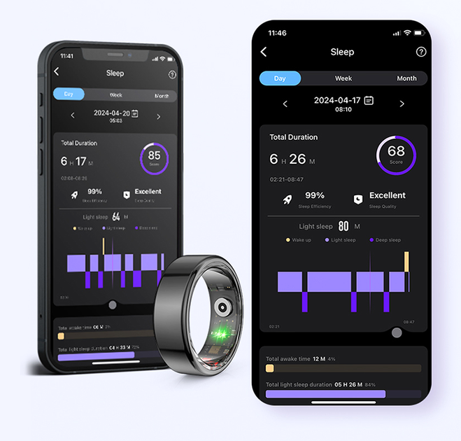 Смарт-кільце Smart Ring SSR-03 Black розмір 10, фітнес-трекер, моніторинг пульсу, SpO2, сну, активності, водозахист 5ATM, зарядний Київ - фото 8