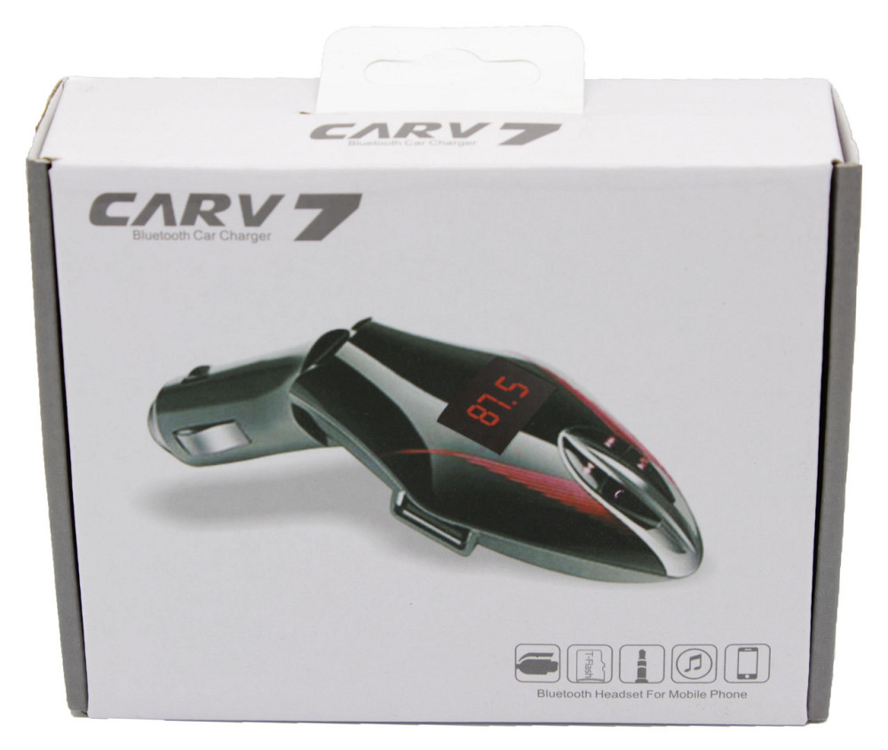 FM Модулятор для Авто CAR V7, Bluetooth, MP3, USB, AUX Дніпро - фото 1