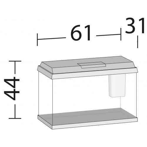 Акваріум Juwel прямий Primo 70 LED чорний 61x44x31см 70 л Київ