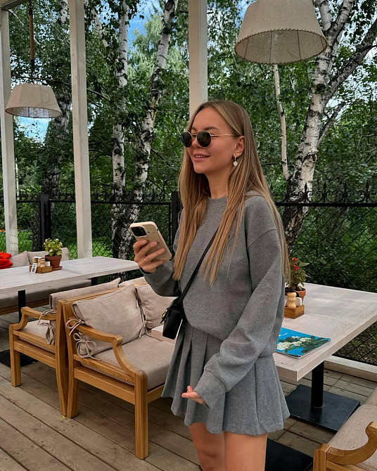 Жіночий стильний повсякденний костюм італійський трикотаж Одеса - фото 2