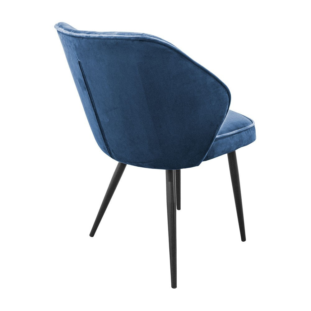 Стілець крісло м'який TommyDesign Beatrice 47 округлі ніжки Синій Київ - фото 4
