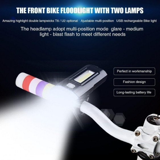 Велофара 3 в 1 PowerBank UltraFire Multifunctional Bicycle Light M48A Винница - изображение 3