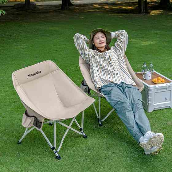 Стул складной Naturehike Stellaluna T04 CNK2550JJ022, углеродистая сталь, хаки Киев