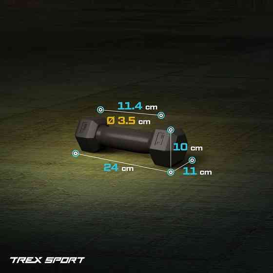 Гантели для фитнеса композитные TREX Sport TX-001CD 2x1кг Киев