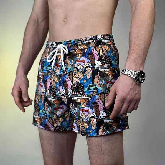 Шорти для плавання Pobedov Pool day BATAL Los Santos Блакитний 4XL SOpr3 1374XLbl Київ