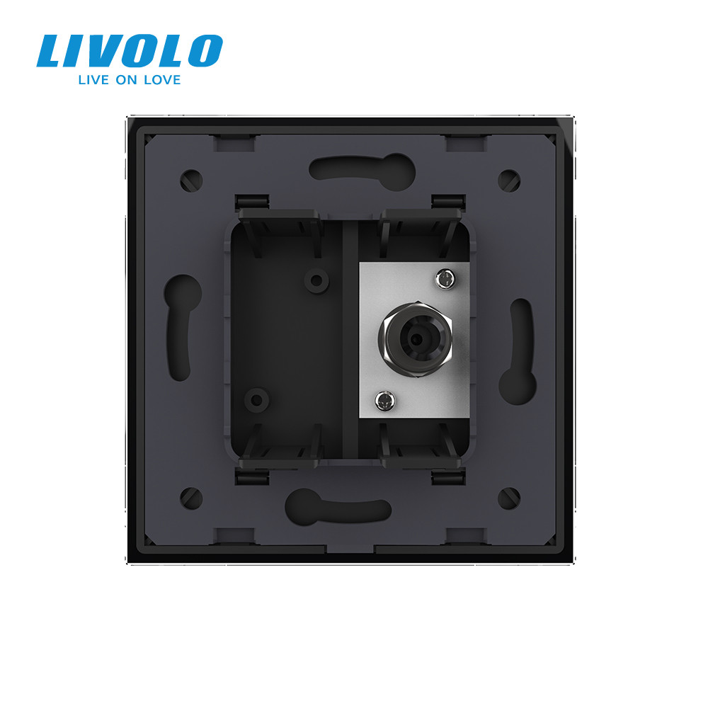 Розетка супутникова SAT Livolo чорний скло (VL-C7FCSL-1BP) Коломыя - изображение 10