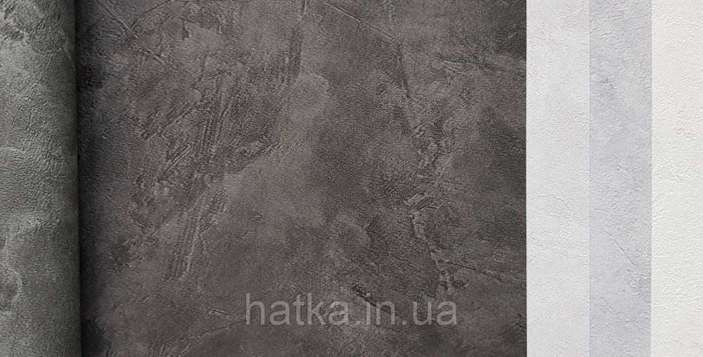 Обои винил на флизелине Caselio Patine 0.53х10 под штукатурку структурные матовые черные разные оттенки Киев - изображение 3