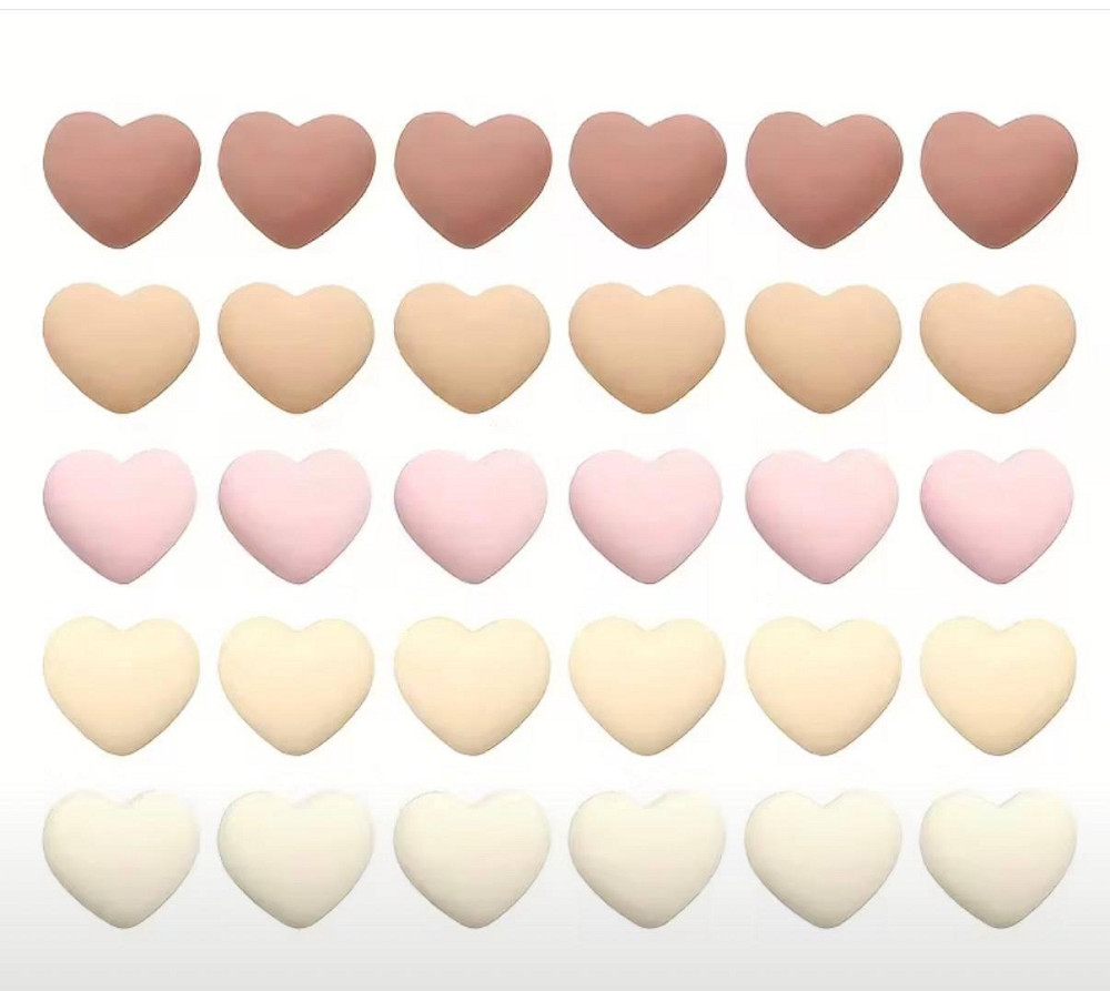 Декоративні елементи серце зі смоли для рукоділля та декору набір 20 шт Київ - фото 4