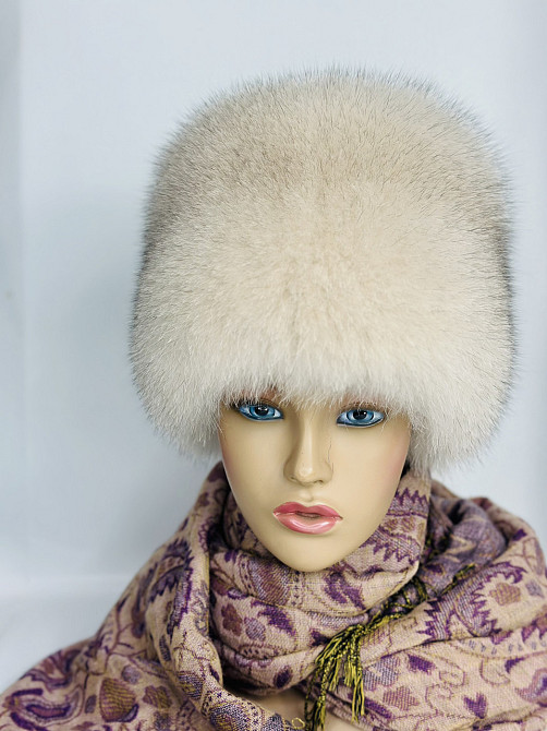 Шапка меховая женская кубанка Шарлотта Молочный Харьков - изображение 1