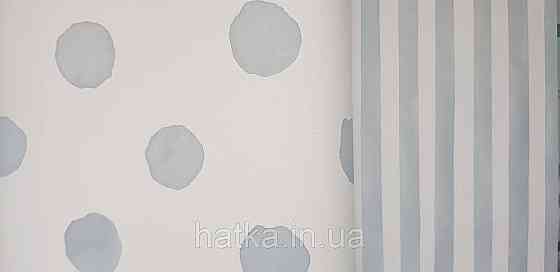 Шпалери флізелінові еко Rasch Kids World 0.53х10 дитячі круги плямисті на білому Київ
