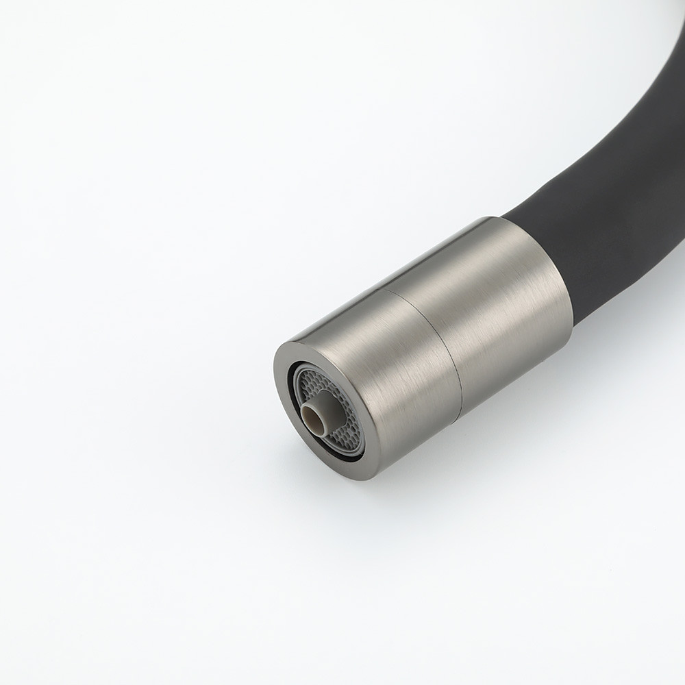 Смеситель для кухни с подключением к фильтру GAPPO G4398-39 гибкий излив, графит/черный Киев - изображение 4