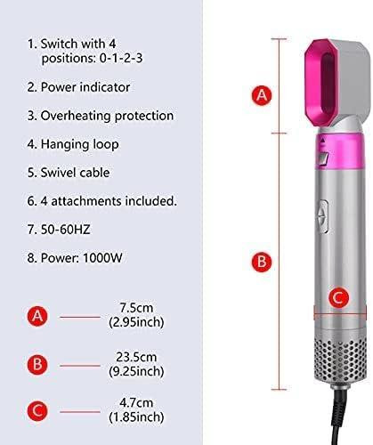 Фен стайлер для волос Volumizer 5в1 YX-818, стайлер для укладки, выпрямления, завивки, сушки, фен-щетка Киев - изображение 7
