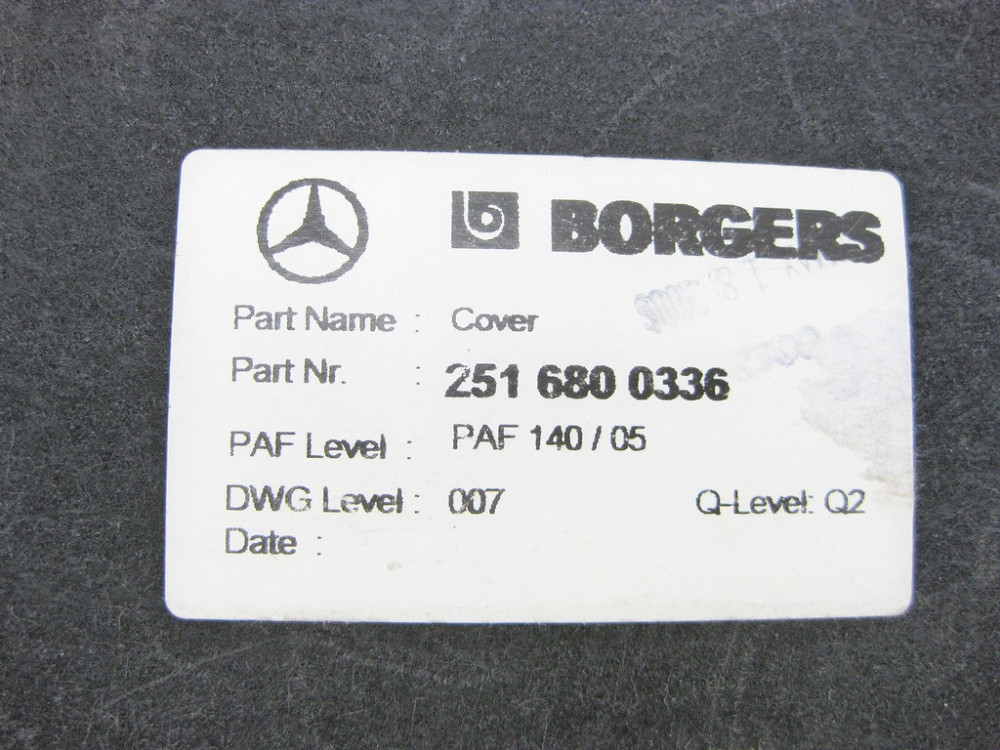 Mercedes-Benz  A2516800336 9F07 Обшивка борту багажника за сидінням 3-го ряду чорна R-Class W251 Одеса - фото 7