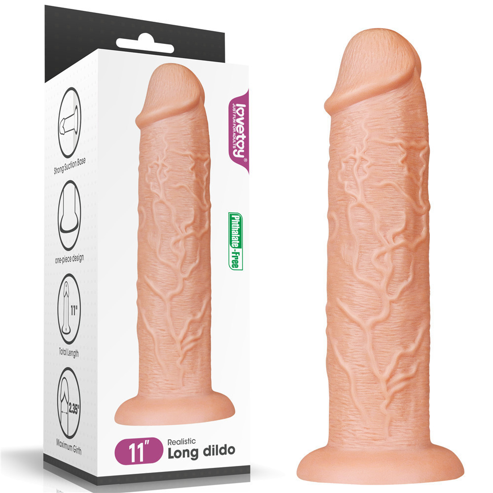 Фалоімітатор - King-Sized Realistic Long Dildo 11" Flesh Sex Aura Київ - фото 1