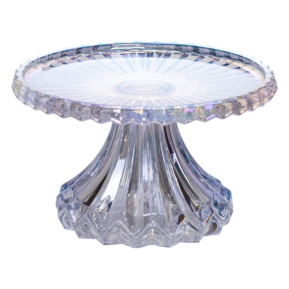 Тортівниця на ніжці Ø19 см скляна кругла підставка для торта, капкейків, тістечок HP-19-148S Коломия - фото 1