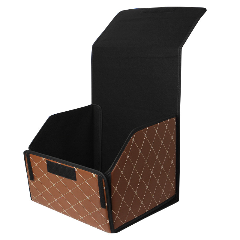 Автомобильный органайзер ZWX-002 Brown-Gold компактный вместительный два отдела для хранения на липучке с ручкой 65*30*30 см Киев - изображение 2