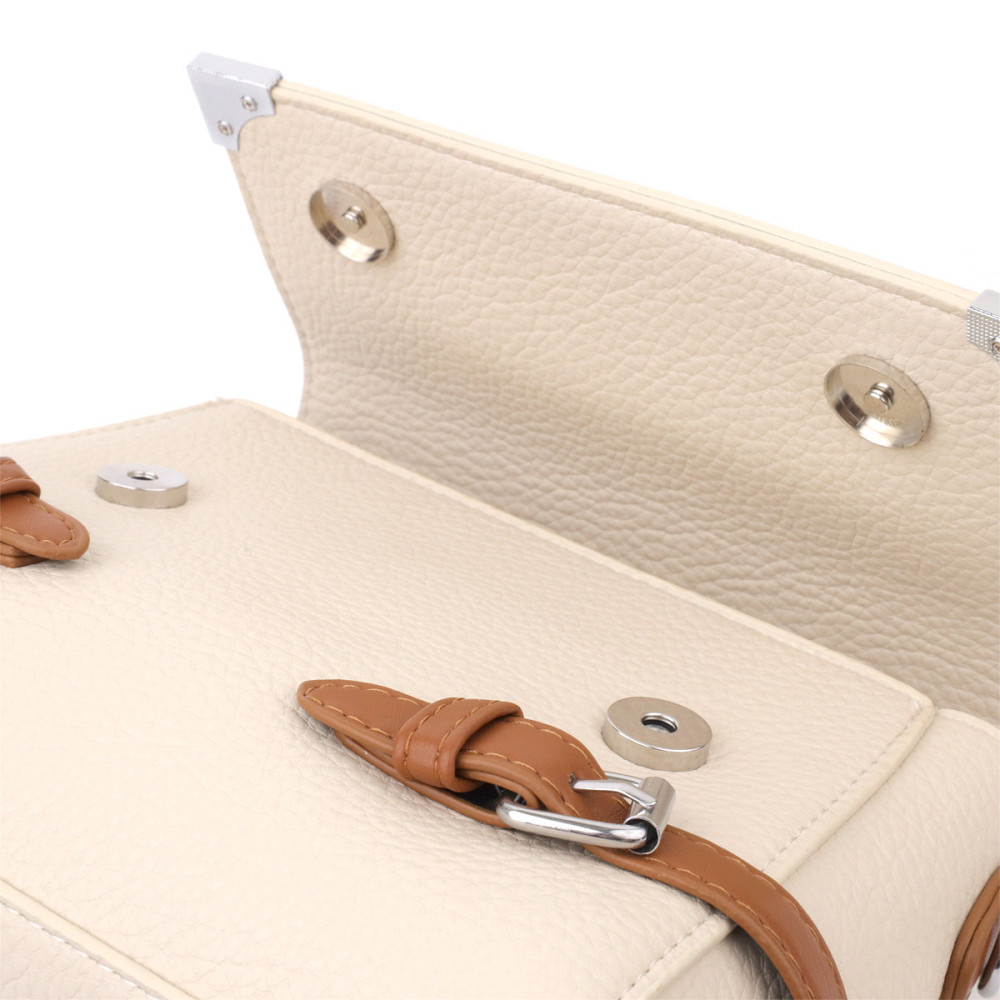 Елегантна жіноча сумка з екошкіри Vintage sale_15146 Бежевий Київ - фото 5