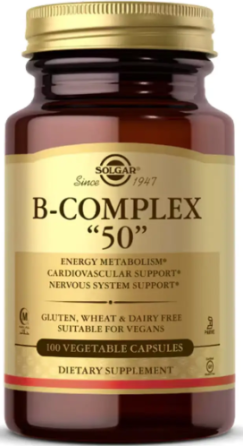 Комплекс витаминов группы В Solgar B Complex 50 100 капс Киев