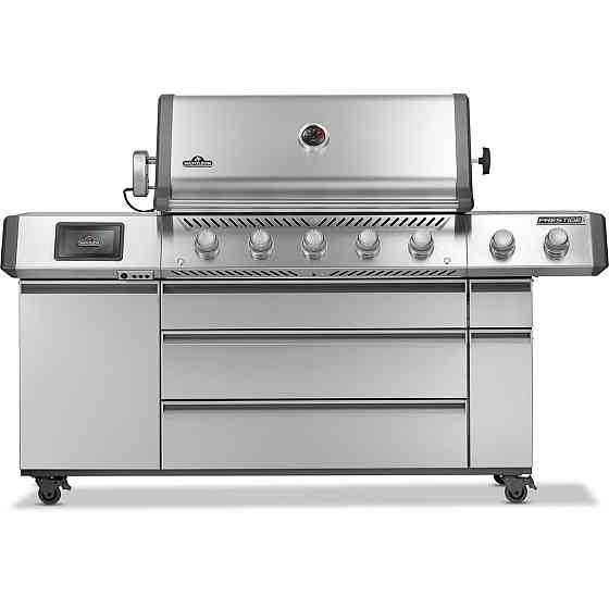 Газовый гриль Napoleon Prestige PRO 665 Connected с боковой конфоркой Sizzle Zone и вертилём нерж сталь PRO665VXRSIBPS Код: Ровно