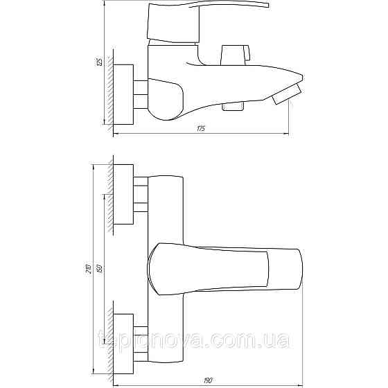 Смеситель для ванны Globus Lux QUEENSLAND GLQU-0102N Черновцы