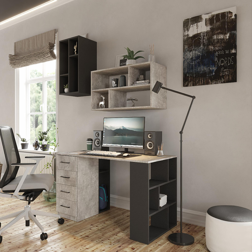 Полка навесная Т-11, Дуб Конкордия, 400/300/760 Львов - изображение 3