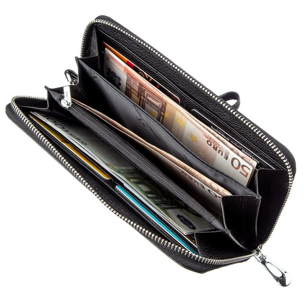 Изящный женский кошелек-клатч ST Leather 18852 Черный Киев - изображение 1