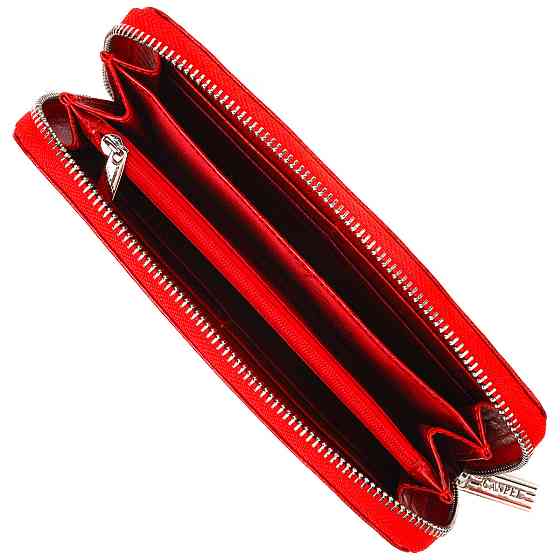 Оригінальний гаманець для жінок із натуральної фактурної шкіри CANPELLINI 21613 Червоний Київ